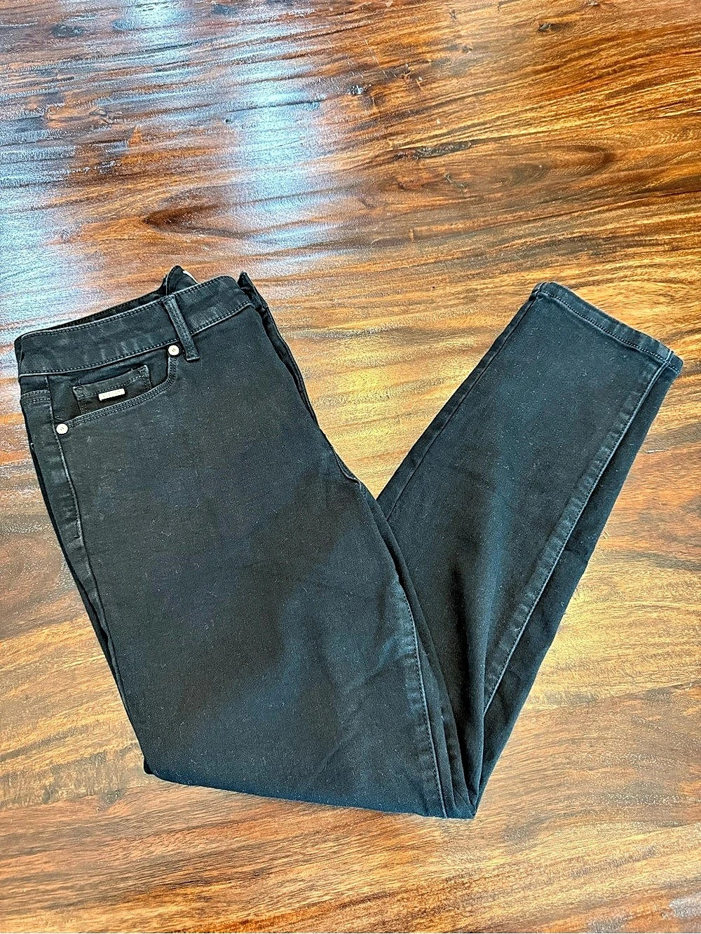 Nine West Cigarette High Rise Skinny Jeans Black Size 12 Stretch